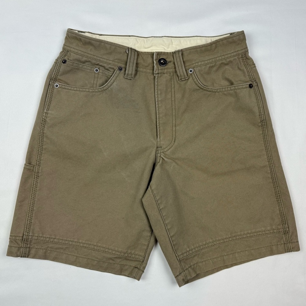 Filson Mens Dry Tin Cloth Shorts Sz 28 Original 5 Pocket Dark Beige/Tan C5